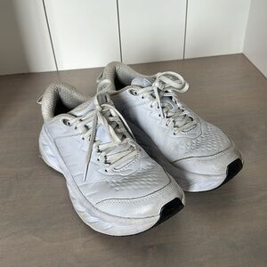 HOKA Bondi SR White Leather